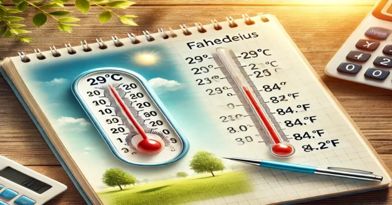 29 Celsius to Fahrenheit